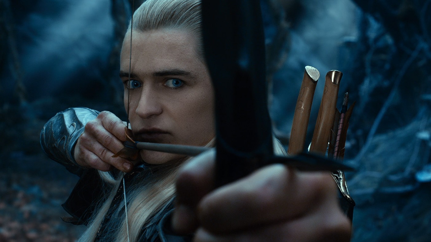 I like how they never actually show any of the elves firing their bows, just prepping arrows. Also dragon.